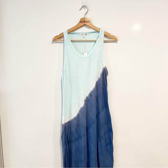 NWT SUNDRY Two Tone Tie Dye Maxi Dress - Picture 6 of 14